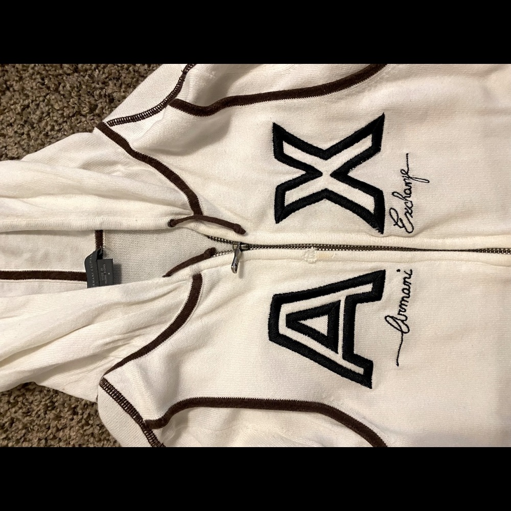 Armani Exchange zip up fashion hoodie size small